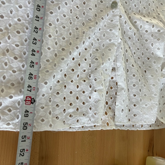 Show Me Your Mumu Women’s Medium White Eyelet Button Down Midi Dress Dayton - Picture 9 of 10